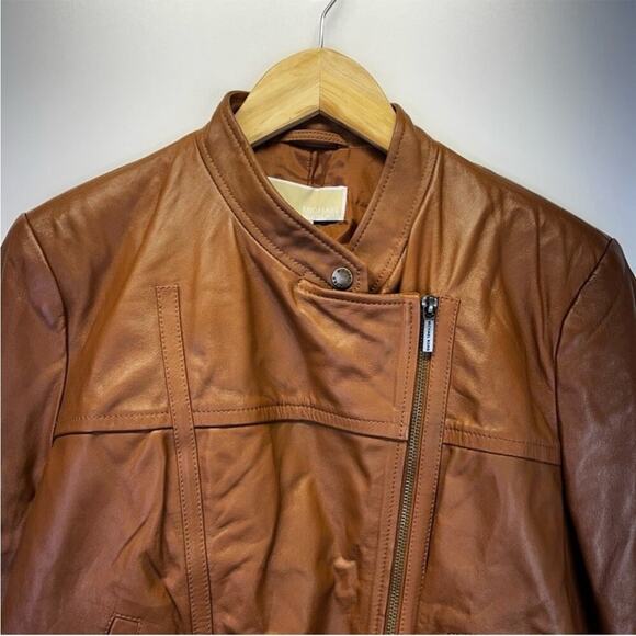 MICHAEL Michael Kors Lamb Leather jacket brown gold - PL - Picture 5 of 11